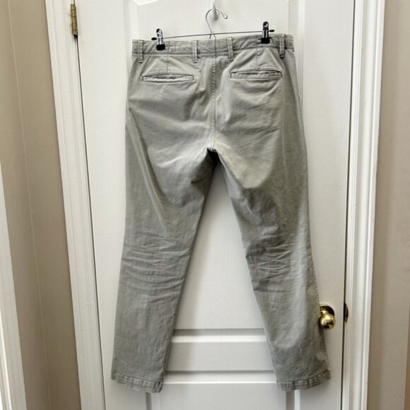 GAP Men's Pants Slim Fit Chinos Casual Vintage Washed Light Gray Size 32 - Picture 4 of 13